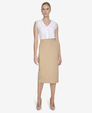 Women's Midi Ponte Skirt