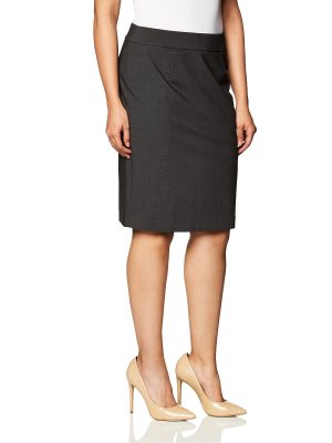 Women's Classic Fit Straight Lux Suit Skirt (Regular and Plus Size)