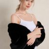 Faux Fur Shawls and Wraps For Women Stole Bridal Bridesmaids Warm Womens Cloak Cape Coat For Wedding Party