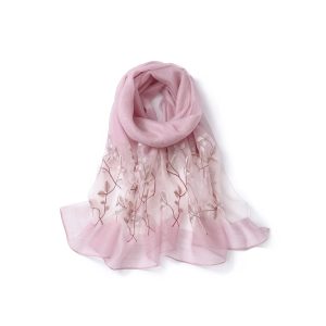 Women Silk & Wool Long and Large Scarf Shawl Wrap For Evening Dress
