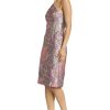 Women's One Shoulder Metallic Jacquard Evening Fitted Special Occasion Cocktail Dress