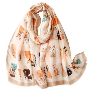 Boho Scarf for Women Lightweight Floral Printed Scarves Fashion Wrap Shawl for All Seasons