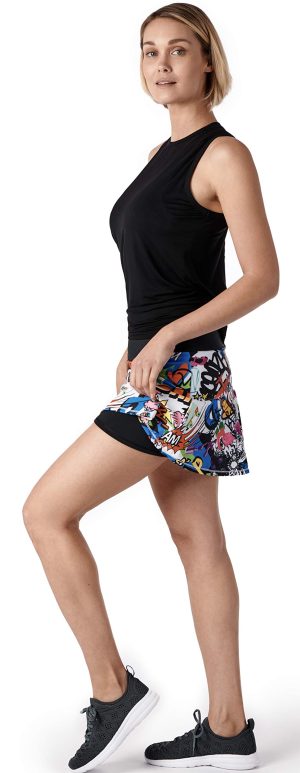 Kapow! Performance Tennis Skirt | Running | Pickle Ball Skort