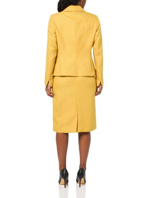 Women's Three Button Blazer & Skirt, 2pc Set