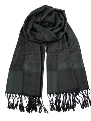 Two Tone Silky Paisley Pashmina Shawl Wraps for Women Jacquard Pashminas Wrap Rave Scarf Soft