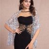 Sparkling Metallic Shawls and Wraps with Buckle for Evening Party Dresses Wedding Party