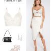 Midi Skirts for Women Lace Shapewear Split Satin High Waisted Bodycon Long Skirt Built-in Tummy Control