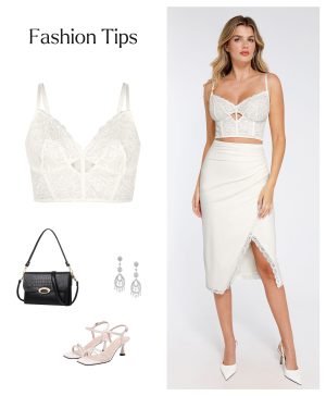 Midi Skirts for Women Lace Shapewear Split Satin High Waisted Bodycon Long Skirt Built-in Tummy Control