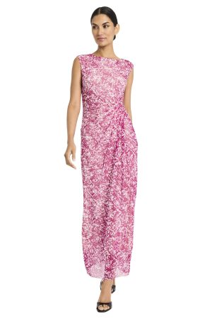 Women's Side Draped Midi Dress