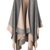 Women's Shawl Wrap Poncho Sweater Open Front Cape for Fall Winter