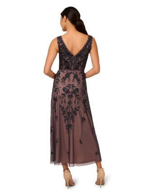 Women's Beaded Mesh Dress