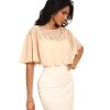 Chiffon Lace Shawl Wraps Women's Girls Cape Shrug for Evening Dress Wedding Capelet Cover Up