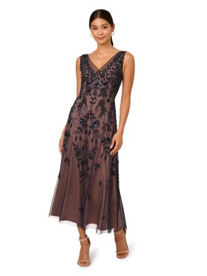 Women's Beaded Mesh Dress