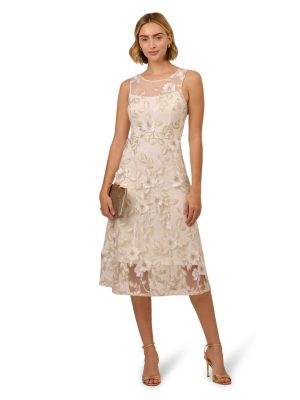 Women's 3D Embroidery Midi Dress