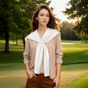 Women's Sweater Shawl Wraps Sleeves Knitted Collar Sweater Scarf Top Casual Lightweight Shoulder Cape Accessories