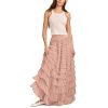 Women's Tulle Ruffle Maxi Skirt