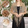 Sequin Shawls and Wraps for Evening Dresses 1920s Shawl Wrap Lace Scarf Wedding Sparkly Cape Cover Up for Evening Wear