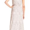 Women's Short Sleeve Blouson Beaded Gown