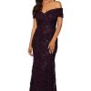 womens Off the Shoulder Sweetheart Neckline Long Lace Dress (Standard & Petite) Special Occasion Dress