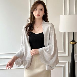 71cJWgBm07L.jpg Faux Cashmere Warm DualPurpose Shawl Scarf Cardigan Women's Winter Soft Lightweight Shrug Wraps with Sleeves