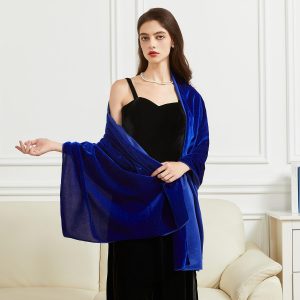 Women Velvet Shawl and Wrap for Evening Dresses Wedding Bridal Scarf Poncho Cape Party Prom Dress Accessories