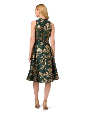 Women's Ruffle Jacquard Dress