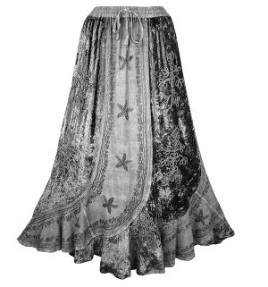 Women's 2025 Summer Winter Rayon Velvet Vintage Boho Embroidered High Waist Maxi Skirt - Long Skirts for Women