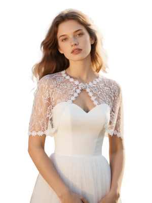 Elegant Lace Shawl for Women, Floral Lace Shawls and Wraps for Weddings Party Guest Bride Bridesmaid