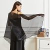 Women Silky Sheer Shawls and Wraps Shimmer Organza Pashmina Scarf for Evening Dresses Wedding Costume Party
