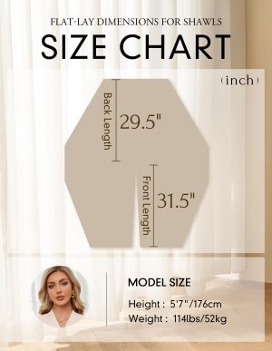 Women's Elegant Shawl Wraps Soft Open Front Poncho Sweater for Spring Fall Winter