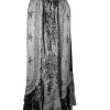 Women's 2025 Summer Winter Rayon Velvet Vintage Boho Embroidered High Waist Maxi Skirt - Long Skirts for Women