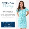 Ruffle Short Sleeve Dress - 50+ UPF Sun Protection Resort Wear, Casual Sun Dress