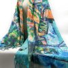 Reversible Soft Cashmere Feel Scarf Large Shawl Wrap Double-side Art Print Warm Pashmina Klimt Van Gogh Gifts