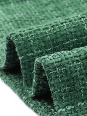 Business Suit Set for Women's 2 Piece Outfits Plaid Tweed Easter Short Blazer Jacket and Skirt Sets