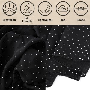 Shawl and Wraps for Evening Dresses, Soft Sheer Chiffon Sparkly Rhinestone Wedding Scarf Formal Shawl Wraps for Women