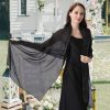 Shawl and Wraps for Evening Dresses, Soft Sheer Chiffon Sparkly Rhinestone Wedding Scarf Formal Shawl Wraps for Women