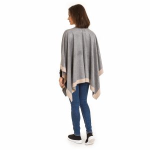 Women's Shawl Wrap Poncho Ruana Cape Cardigan Sweater Open Front for Travel Flight Cruises