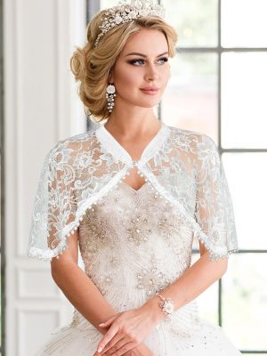 Pearl Wedding Appliques Shawls Lace Bridal Fringe Wraps Bridal Stoles Wraps for Women