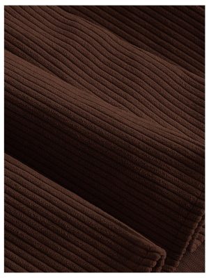 Women's Plus Size 2 Piece Outfit Corduroy Sleeveless Button Down Crop Vest Blazer and Pleated Mini Skirt Set