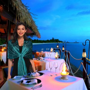 81qnI-08UL.jpg Sparkling Metallic Shawls and Wraps for Evening Party/Wedding/Formal Dresses (With Free Buckle)