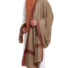 Men's Woven Border Woollen Lohi Meditation Shawl Wrap