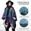 Pashmina Shawls and Wraps, Warm Knit Ruana Ponchos for Women, Open Front Cardigan Shawl Poncho Sweater Women