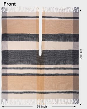 Shawl Wraps Gifts for Women,Warm Poncho Sweater,Tassels Open Front capes, Travel Christmas Gifts for Winter Fall