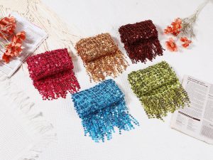 91BUra8Z5kL.jpg Elerevyo Women Sequin Shawls and Wraps for Evening Dresses, Fringed Sparkly Dressy Scarf for Wedding Party