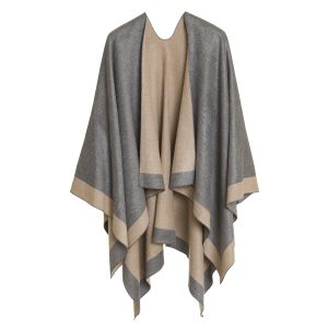 Women's Shawl Wrap Poncho Ruana Cape Cardigan Sweater Open Front for Travel Flight Cruises