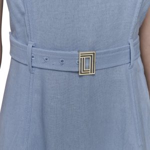 Women's Light Scoop Neck Sleeveless Midi Dress