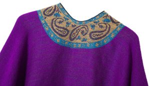 Women's Retro Style Vintage Pattern Tassel Poncho Shawl Cape Wraps For Women